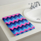 Cooles blaurosa Zickzack Muster Badetuch Badehandtuch