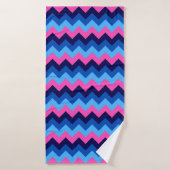 Cooles blaurosa Zickzack Muster Badetuch Badehandtuch (Badehandtuch)