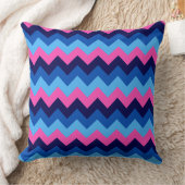 Cooles blaurosa Zickzack Muster Big Throw Kissen (Decke)