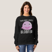 Cooles Blobefisch-Design für Junge Kinder Fischere Sweatshirt (Vorne ganz)
