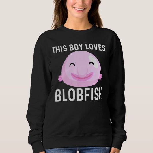 Cooles Blobefisch-Design für Junge Kinder Fischere Sweatshirt (Vorderseite)