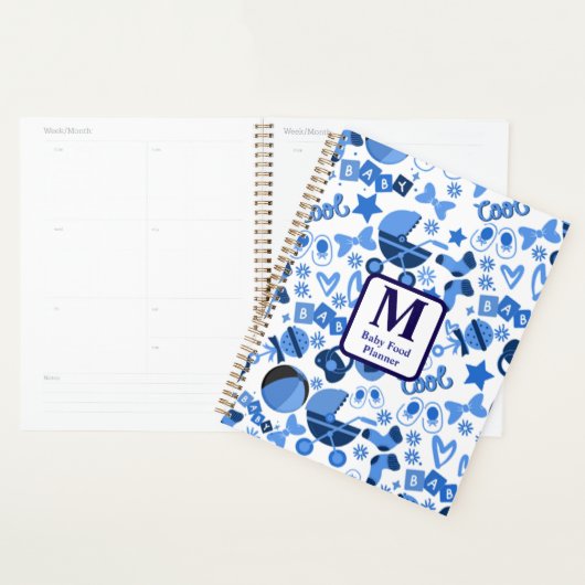 cooles Blue Baby Kinderzimmer Pattern personalisie Planer (Anzeige)