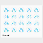Cooles Blue Bicycle Biking Logo Runder Aufkleber (Blatt)