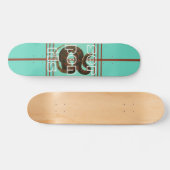 Cooles Blue Serpent Design Skateboard für Anfänger (Horizontal)