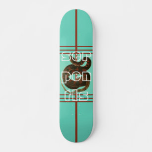 Cooles Blue Serpent Design Skateboard für Anfänger