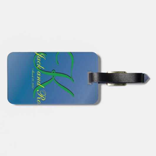 Cooles Blueberry Fab Budget Gepäckanhänger (Rückseite horizontal)