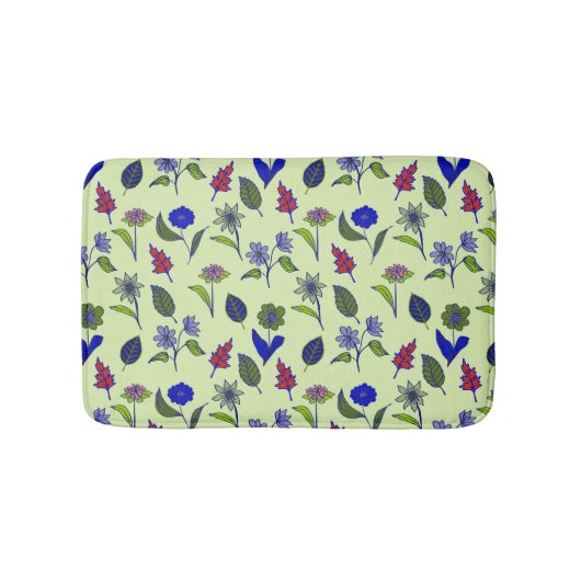 Cooles Blumenmuster Badematte (Vorderseite)