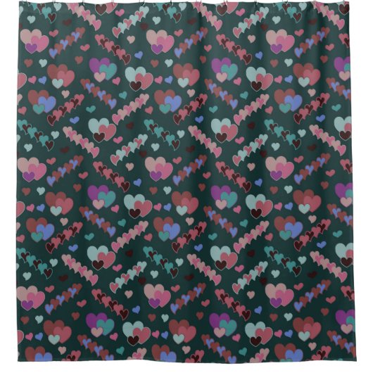 Cooles Blumenmuster Duschvorhang (Vorderseite)