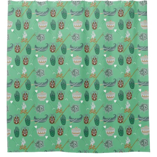 Cooles Blumenmuster Duschvorhang (Vorderseite)