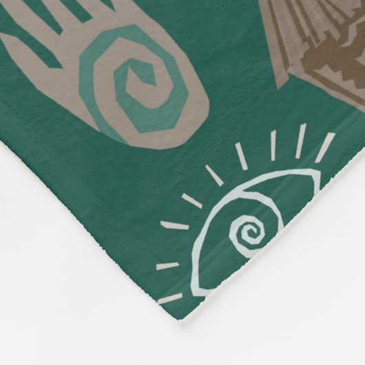 Cooles Blumenmuster Fleecedecke (Ecke)