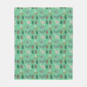 Cooles Blumenmuster Fleecedecke (Vorderseite)