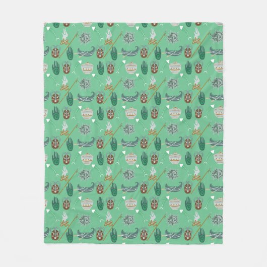 Cooles Blumenmuster Fleecedecke (Vorderseite)