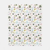 Cooles Blumenmuster Fleecedecke (Vorderseite)