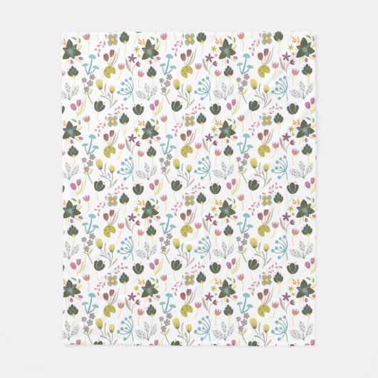 Cooles Blumenmuster Fleecedecke (Vorderseite)
