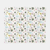 Cooles Blumenmuster Fleecedecke (Vorderseite (Horizontal))