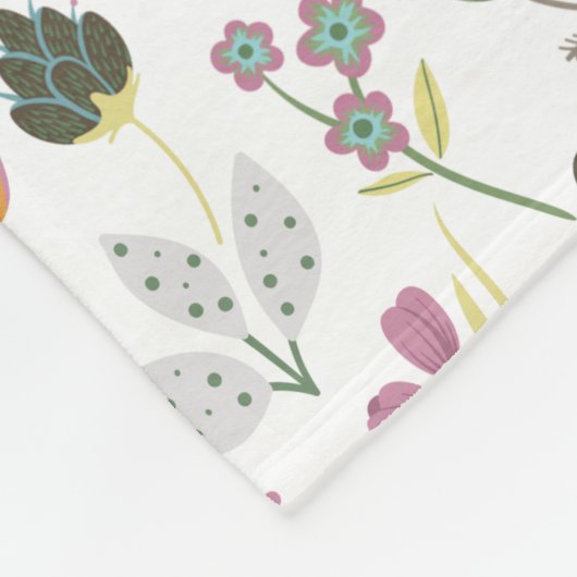 Cooles Blumenmuster Fleecedecke (Ecke)