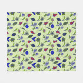 Cooles Blumenmuster Fleecedecke (Vorderseite (Horizontal))