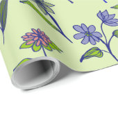 Cooles Blumenmuster Geschenkpapier (Rolleneckpunkt)