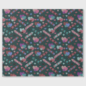 Cooles Blumenmuster Geschenkpapier (Flach)