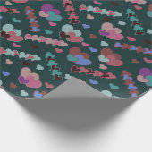 Cooles Blumenmuster Geschenkpapier (Ecke)
