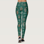 Cooles Blumenmuster Leggings (Rückseite)