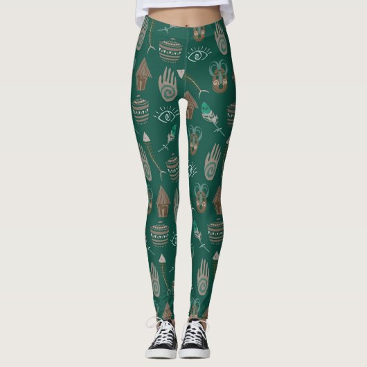 Cooles Blumenmuster Leggings (Vorderseite)
