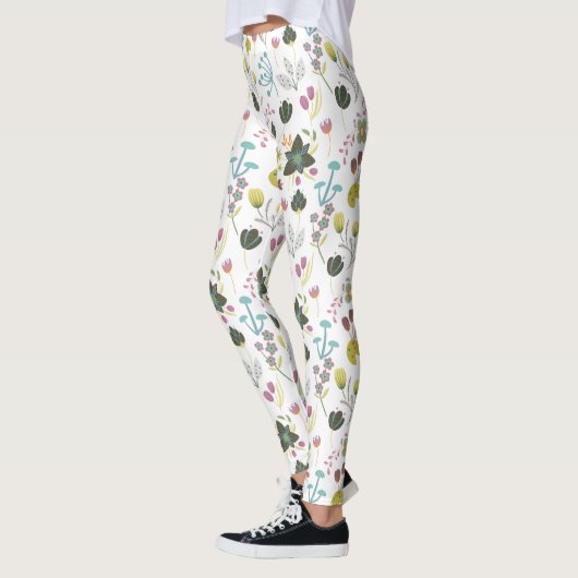 Cooles Blumenmuster Leggings (Links)
