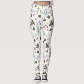 Cooles Blumenmuster Leggings (Vorderseite)