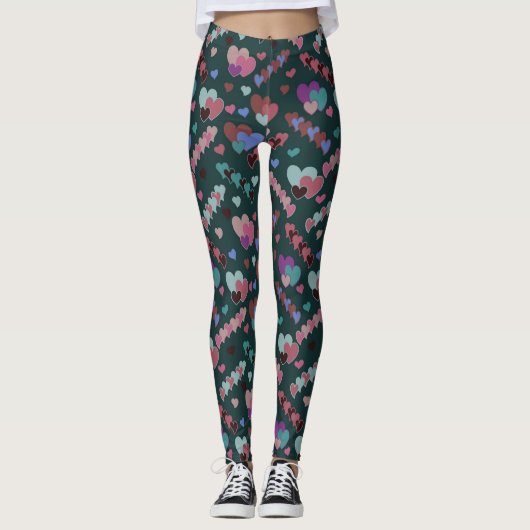 Cooles Blumenmuster Leggings (Vorderseite)
