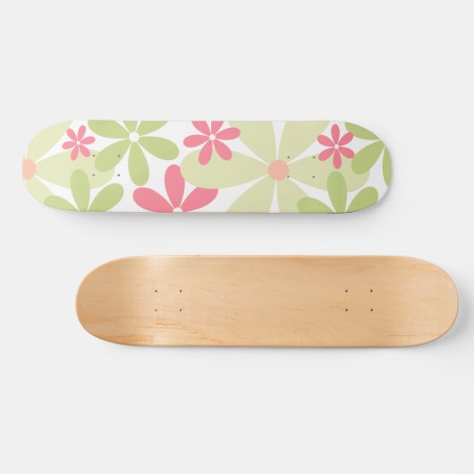 Cooles Blumenmuster Skateboard (Horizontal)