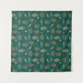 Cooles Blumenmuster Wandteppich (Vorderseite (Horizontal))