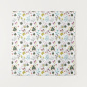 Cooles Blumenmuster Wandteppich (Vorderseite)