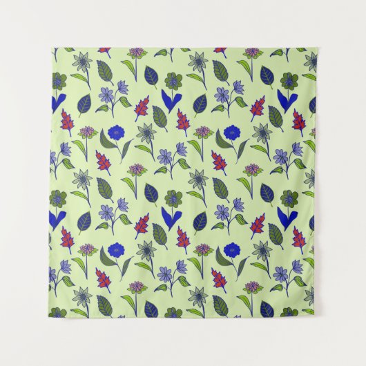 Cooles Blumenmuster Wandteppich (Vorderseite)