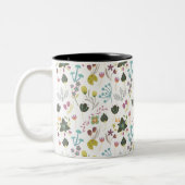 Cooles Blumenmuster Zweifarbige Tasse (Links)