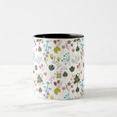 Cooles Blumenmuster Zweifarbige Tasse (Mittel)