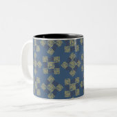 Cooles Blumenmuster Zweifarbige Tasse (Vorderseite Links)