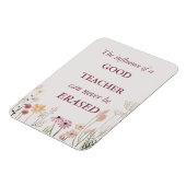Cooles Blumenrosa Teacher Zitat Danke Magnet (Linke Seite)