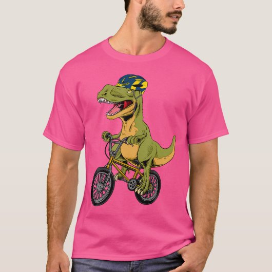 Cooles BMX für Männer Fahrradfahrer T Rex Dinosaur T-Shirt (Vorderseite)