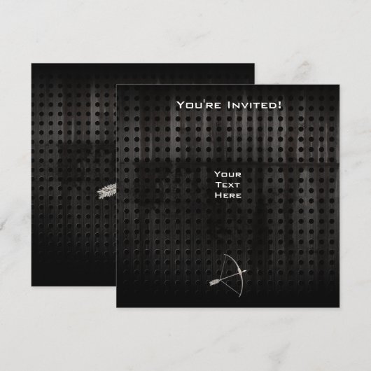 Cooles Bogenschießen Einladung (Vorne/Hinten)