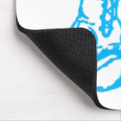 Cooles Boxblau-Zeichen mit Handschuhen Mousepad (Ecke)