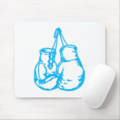 Cooles Boxblau-Zeichen mit Handschuhen Mousepad (Mit Mouse)