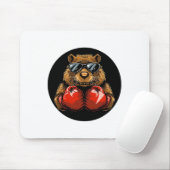 Cooles Boxer-Biber-Design für einen Knockout-Stil Mousepad (Mit Mouse)