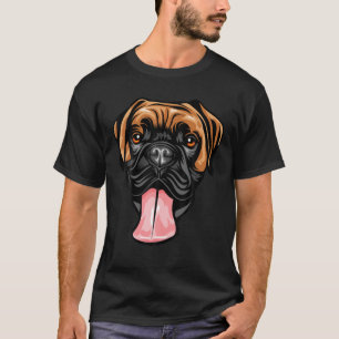 Cooles Boxer-Hundegesicht T-Shirt