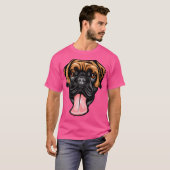 Cooles Boxer-Hundegesicht T-Shirt (Vorne ganz)