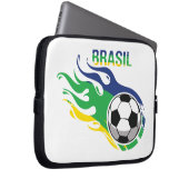 Cooles Brasilien Futebol Laptopschutzhülle (Vorne Rechts)