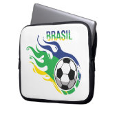 Cooles Brasilien Futebol Laptopschutzhülle (Vorderseite Links)