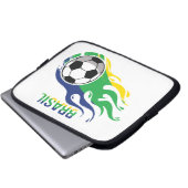 Cooles Brasilien Futebol Laptopschutzhülle (Vorne Knopf)