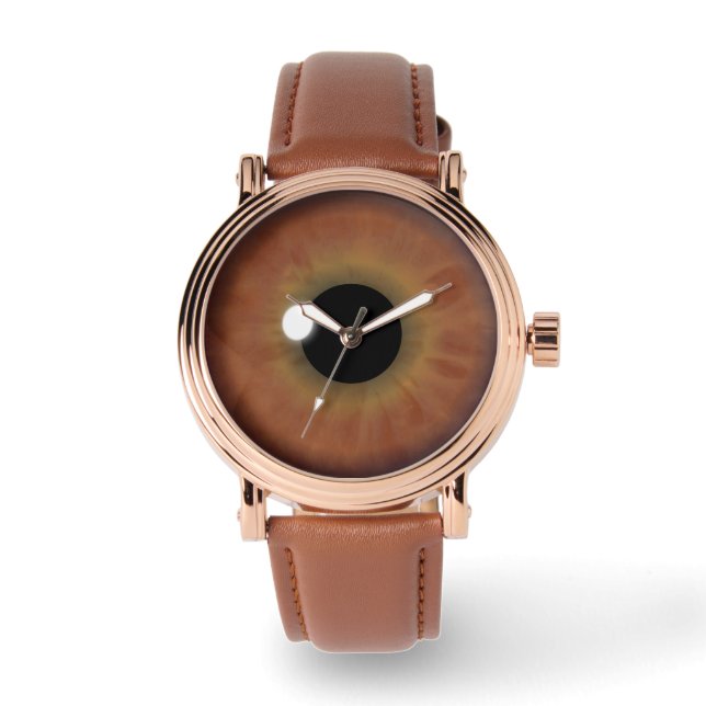 Cooles braunes Auge Iris Eyeball, benutzerdefinier Armbanduhr (Vorderseite)