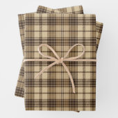 Cooles braunes, kariertes Muster Geschenkpapier Set (Beispiel)