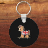 Cooles britisches Pferdekostüm für alle Liebhaber Schlüsselanhänger (Vorderseite)